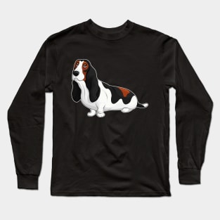 Cute cartoon Basset Hound Long Sleeve T-Shirt